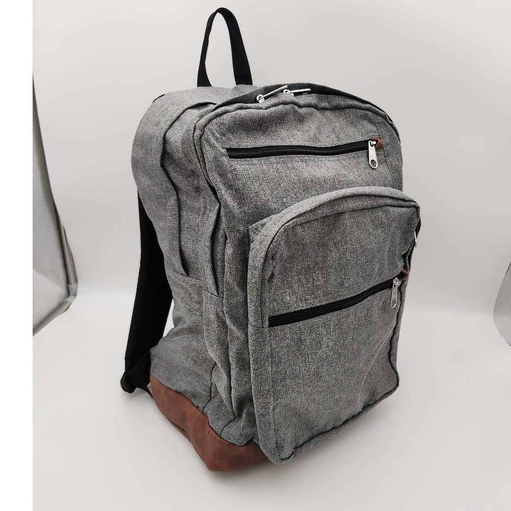 JanSport Cool Student Backpack Unisex OS Grey Brown Laptop Sleeve Heathered